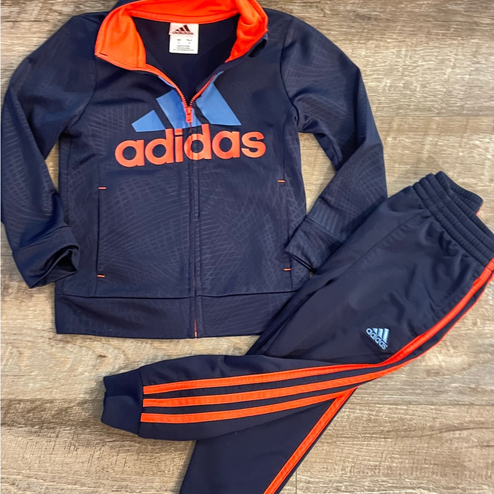 Like New Adidas jogger suit- Jacket& Pants, Size 5